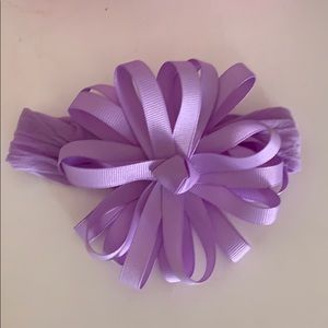 Purple Flower Stretchy Headband
